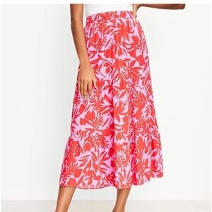 Loft.  Breezy tropical maxi skirt.